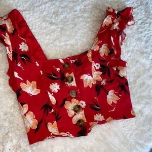 Forever 21 Floral Crop Top